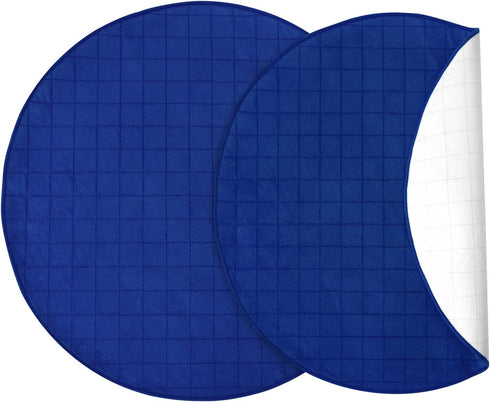 2 Pack Waterproof Round 48" Dog Whelping Pads, Washable Reusable Pee Pads for Dogs, Non-Slip Back for Playpen/Crate