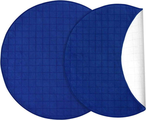 2 Pack Waterproof Round 48" Dog Whelping Pads, Washable Reusable Pee Pads for Dogs, Non-Slip Back for Playpen/Crate