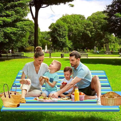 PUPOPIK 80x60in Picnic Beach Blanket, Picnic Mat Waterproof Foldable, Family Mat, Portable Large Picnic Blankets