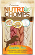 NutriChomps Dog Chews - 6-inch Braids, Rawhide-Free Dog Treats, Healthy Real Chicken, Peanut Butter and Milk flavors,