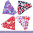 PET SHOW 4Pcs Small Dog Bandanas Slide on Collar Set, Washable Cherry Blossoms Accessories for Small Medium Dogs