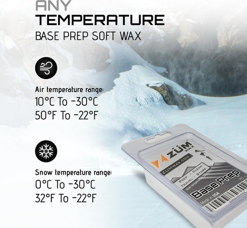 ZMWAX Ski/Snowboard Wax - 100 gram, Excellent Storage & Travel Wax, Unscented, Solid, 5 Ounce