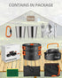 HOMGEN Camping Cooking Set - Lightweight Aluminium Pots and Pans Kit for 2-3 People, Perfect for Camping, Picnic, Hiking