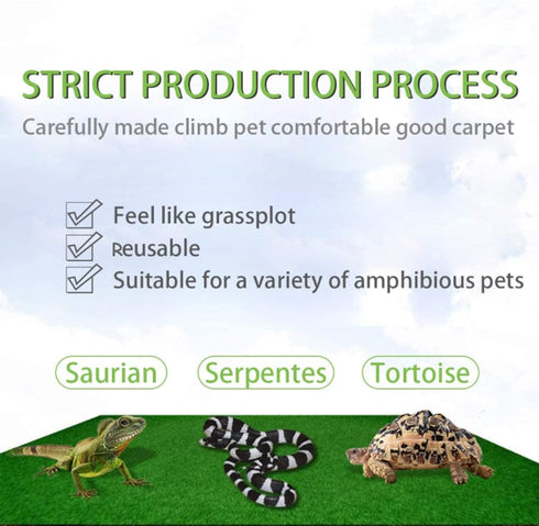 Tfwadmx Reptile Carpet, 2 Pack of Bearded Dragon Mat Terrarium Substrate Liner Bedding for Snakes, Turtles, Lizards