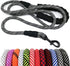 MayPaw Heavy Duty Rope Dog Leash, Nylon Pet Leash with Soft Padded Handle for Large Medium Dogs (Black, 10ft)