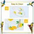 QBLEEV Bird Diaper Cockatiel Clothes Flight Suite, Reusable Parrot Nappy with Waterproof Inner Layer, Cute Pigeon Pants
