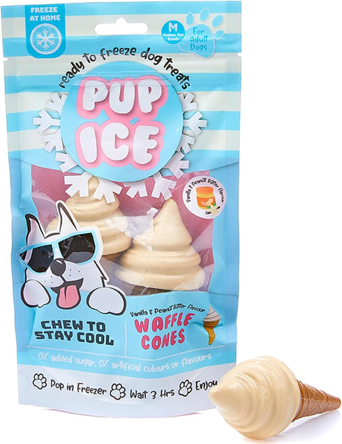 SPOT Pup Ice, Ready to Freeze at Home Dog Treats, Edible Chews for Medium Breed Dogs, 2pcs