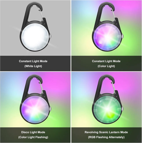 Dog Collar Light, 4 Modes for Night Walking, Rechargeable Clip On Dog Lights, IP68 Waterproof