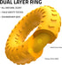 Playology Durable Dog Chew Toy, Dual Layer Ring, Cheddar Cheese Scented Orange for Medium Dogs