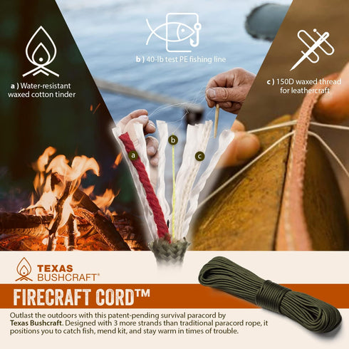 Fire Starter Ferro Rod, 3/8" Thick with Striker and Paracord Lanyard – Waterproof Flint Survival Lighter for Camping
