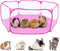 RYPET Guinea Pig Playpen, Breathable Transparent Pet Exercise Fence, Portable for Indoor/Outdoor