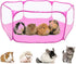 RYPET Guinea Pig Playpen, Breathable Transparent Pet Exercise Fence, Portable for Indoor/Outdoor