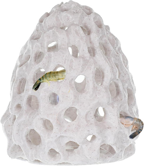 Tucnoeu Shrimp Dome Hide, Shrimp Tank Accessories, Shrimps Hides for Aquarium, Gray ABS