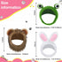 Xuniea 3 Pieces Cat Hat Costume, Adjustable Pet Headwear with Rabbit Ears for Kitten Halloween Party Photo Prop