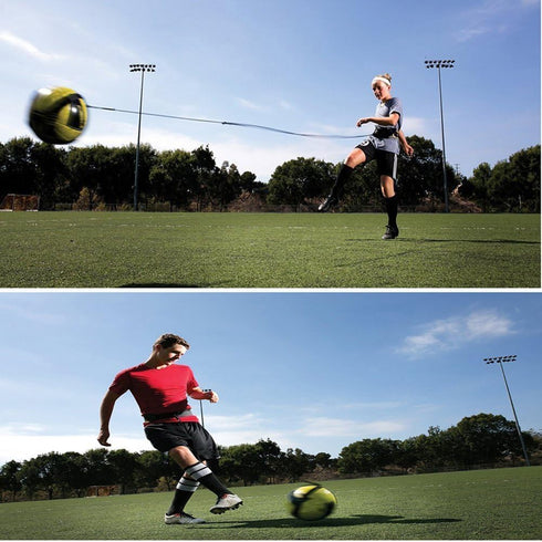 Football Kick Trainer, Soccer Training Aids, Hands Free Throw Sole Practice Equipment for Kids