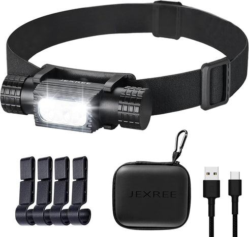 LED Headlamp 1200 High Lumen Rechargeable Super Bright with 7 Modes for Adults Hiking Running Camping Gear