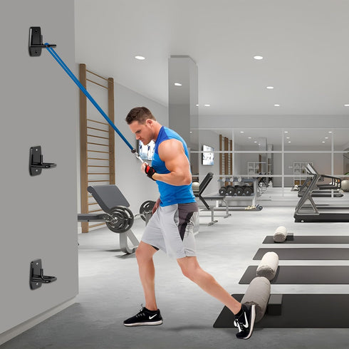 Resistance Band Wall Anchor, Squats Workout Equipment, 3PCS Resistance Band Anchor Mount System, Arm Workout at Home Fitness Equipment, Home Gym Wall Anchor for Strength Training, Physical Therapy by GAGUIUP
