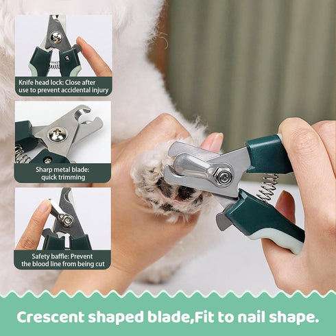 LAMLENT 8-in-1 Trimming Set, Pet Grooming Kit for Dogs & Cats - Includes Slicker Brush, Nail Clippers, Comb, Scissors