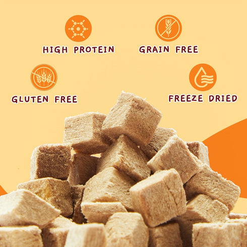 Jungle Calling Freeze Dried Dog and Cat Treats - Duck Cube, High Protein, Low Fat, Single Ingredient, 2.8 oz