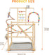 3 Bird Playground, Parrots Playstand for Small to Medium Birds, Perch Stand with Ladders Playgym with Rope Perch