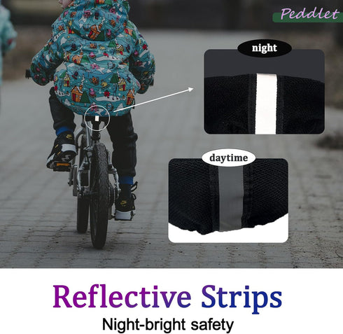 PEDDLET 9"x6" Gel Kids Bike seat Cover Child Comfortable Bike seat Cushion Cover Anti-Slip Adjustable Bicycle seat