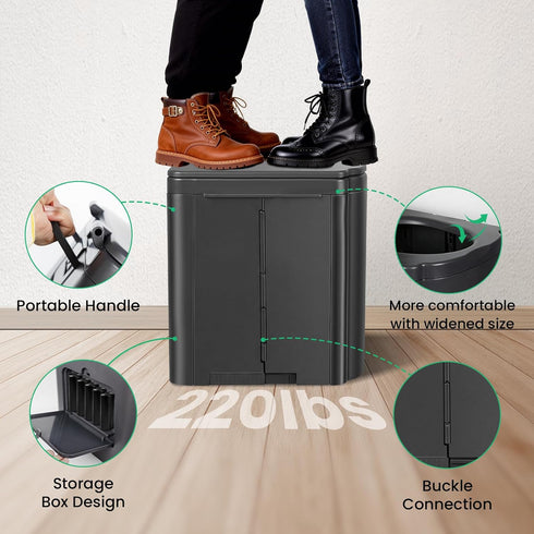 Cnyrbt Portable Camping Toilet with Lid,Portable Folding Toilet Travel Portable Potty for Adult Camping, Hiking, Car