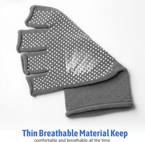 Xthrotsenk 1 Pairs Fingerless Gloves Non Slip Workout Glove Half Work Gloves for Women Mens Thin Anti-Slip Exercise
