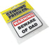 Dad Warning Tactical PVC Patch | Humorous Hook and Loop Patch for Diaper Bags