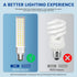 Aluxcia E26 Aquarium Light Bulbs Daylight 5500K, 2-Pack (Remove/Bypass The Ballast)