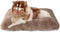 EHEYCIGA Fluffy XXL Dog Crate Pad, Plush Faux Fur Bed for Extra Large Dogs, Washable Soft Warm Mat, Camel