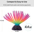 Uniclife Imitative Rainbow Sea Urchin Ball, Artificial Silicone Ornament with Glowing Effect for Fish Tanks.