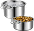 Stainless Steel Dog Bowls, ShineMe 40oz & 60oz No Spill Water and Food Bowls with Hanging Hook for Kennel