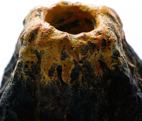 Aquarium Ornament Volcano, Fish Tank Bubble Stone Decoration, Bubbler Large Decor Landscaping (Small with Bubbler)