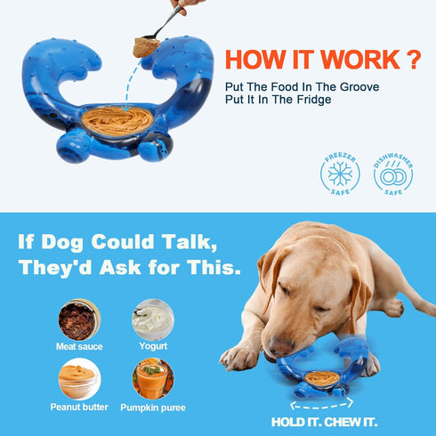 Dog Chew Toys for Aggressive Chewers, Tough Nylon Bone for Large Medium Breeds, Durable Teething Toys with Real Bacon