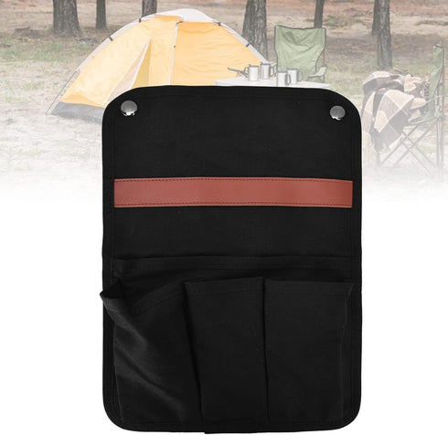 Garosa Armrest Storage Bag for Camping Chair, Chair Armrest Organizer with Multiple Pockets, Hanging Storage Pouch