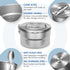 Lixada Camping Pot Stainless Steel 1.5L Camping Cook Pot with Lid and Folding Handle, Large Capacity Bento Pot for