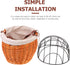 Toyvian Wicker Bike Basket Front Carrier Capacity Pet Basket for Cats Dogs Handwoven Storage Practical Bicycle