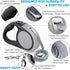 Heavy Duty Retractable Dog Leash 16ft, Strong Durable Walking Leash for Medium-Large Dogs up to 45/115 lbs, Grey