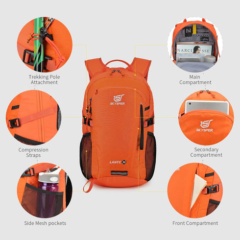 SKYSPER Small Hiking Backpack, 20L Lightweight Travel Daypack for Women & Men