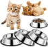 3 Packs Cat Bowls - 4.5 Inch Non-Slip Stainless Steel Small Cat Wet Food Bowl, 7 Oz Pet Feeding Bowl for Kittens and