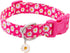 Faygarsle Cotton Dog Collar - Cute Collars for Small Medium Large Dogs, Hot Pink Floral Options, Soft Fancy Pet Collars
