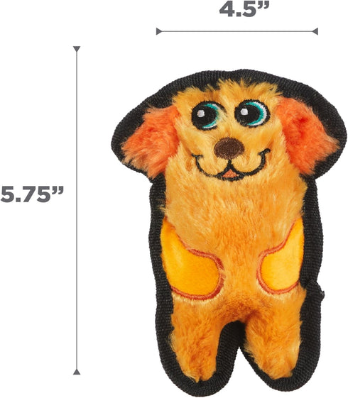 Outward Hound Durablez Minis Stuffing-Free Squeaky Plush Dog Toy for Puppies & Small Dogs - Interactive, Soft Yet