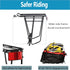 YONTUO Rear Bike Rack, Bicycle Pannier Rack with Extra Long Tubular Mounting Brackets, Adjustable Fit 26”-29”