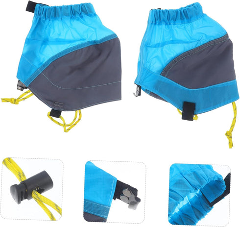 NOLITOY Low Lightweight Trail Running Gaiters - Waterproof Ankle Gaiters for Shoes Boots, Hiking, Walking, Blue