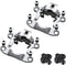Venzo Bicycle Toe Clips Pedal Adapters for Indoor Exercise Bike - Compatible with Peloton, Convert Look Delta to Toe