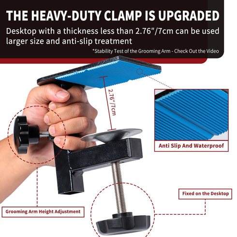 Hammock Hammock, Dog Grooming Table Arm with - Adjustable Height, Pet Grooming No Sit Haunch Holders, Loop Noose