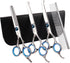 Professional Dog Grooming Scissors Kit, 5 in 1 with Safety Round Tips, 4CR Stainless Steel Pet Grooming Shears, Blue