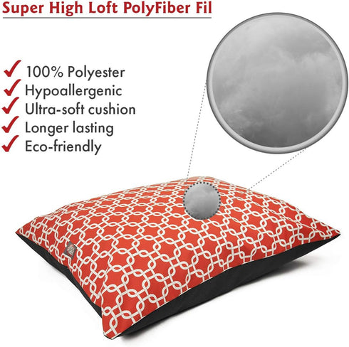 Majestic Pet 46 x 35 Inch Rectangle Large Dog Bed, Washable Non-Slip Comfy Pet Bed, Super Value Pillow Dog Bed