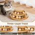 3-Level 7 YooxArmor Cat Ball Track Toy for Cats, Wooden Tower with Spinning Balls, Interactive Indoor Play for Kittens