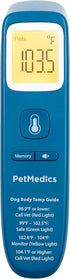 PetMedics by iHome Cat & Dog Thermometer for Pets Ear or Belly No Contact Scan - Large Number Digital Lit Display